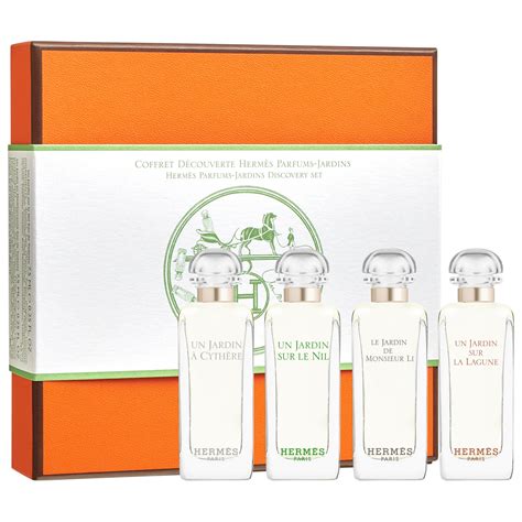 hermes mini discovery set|Hermes mini jardin perfume.